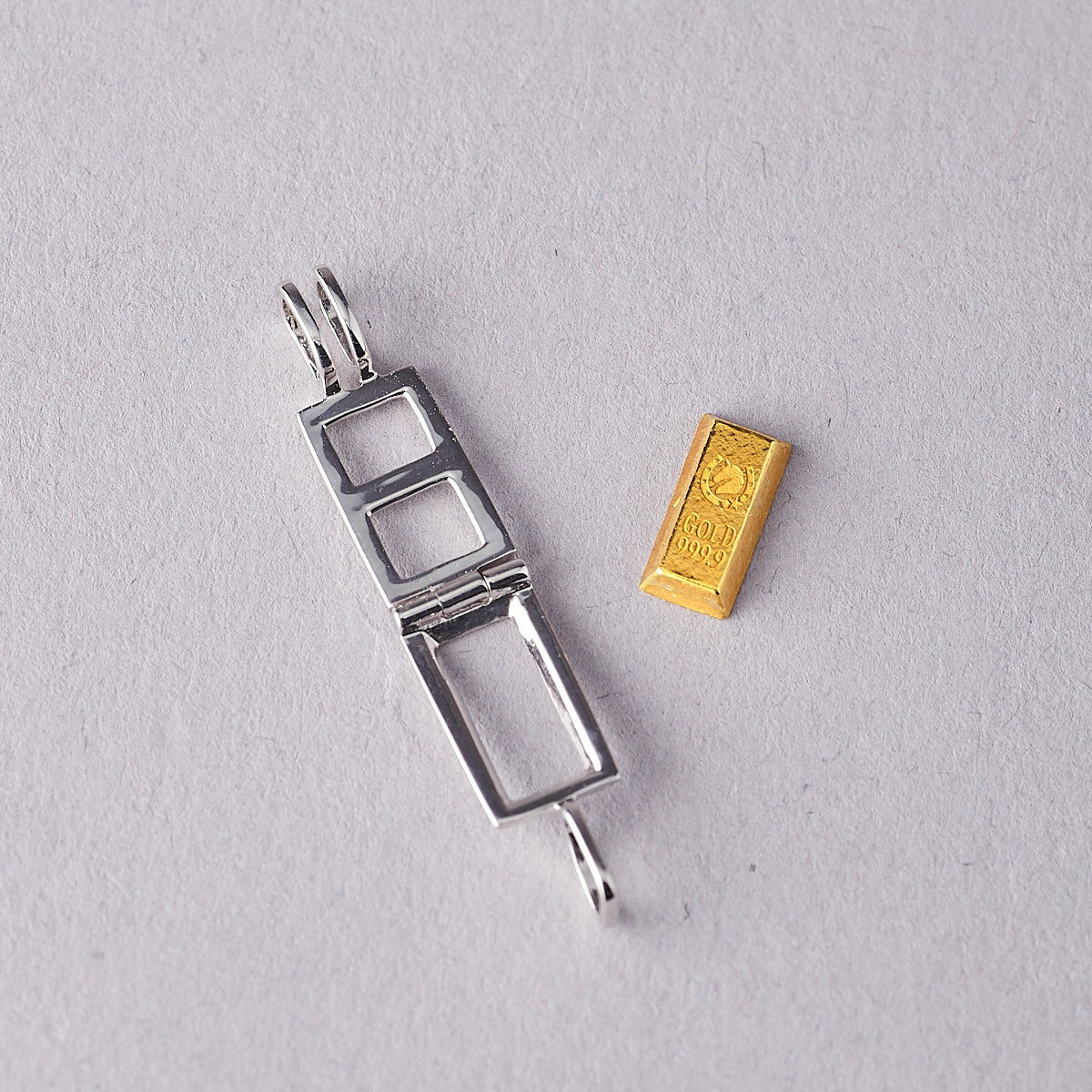 【予約商品】シルバー925/チェーンペンダント＋K24ミニバー