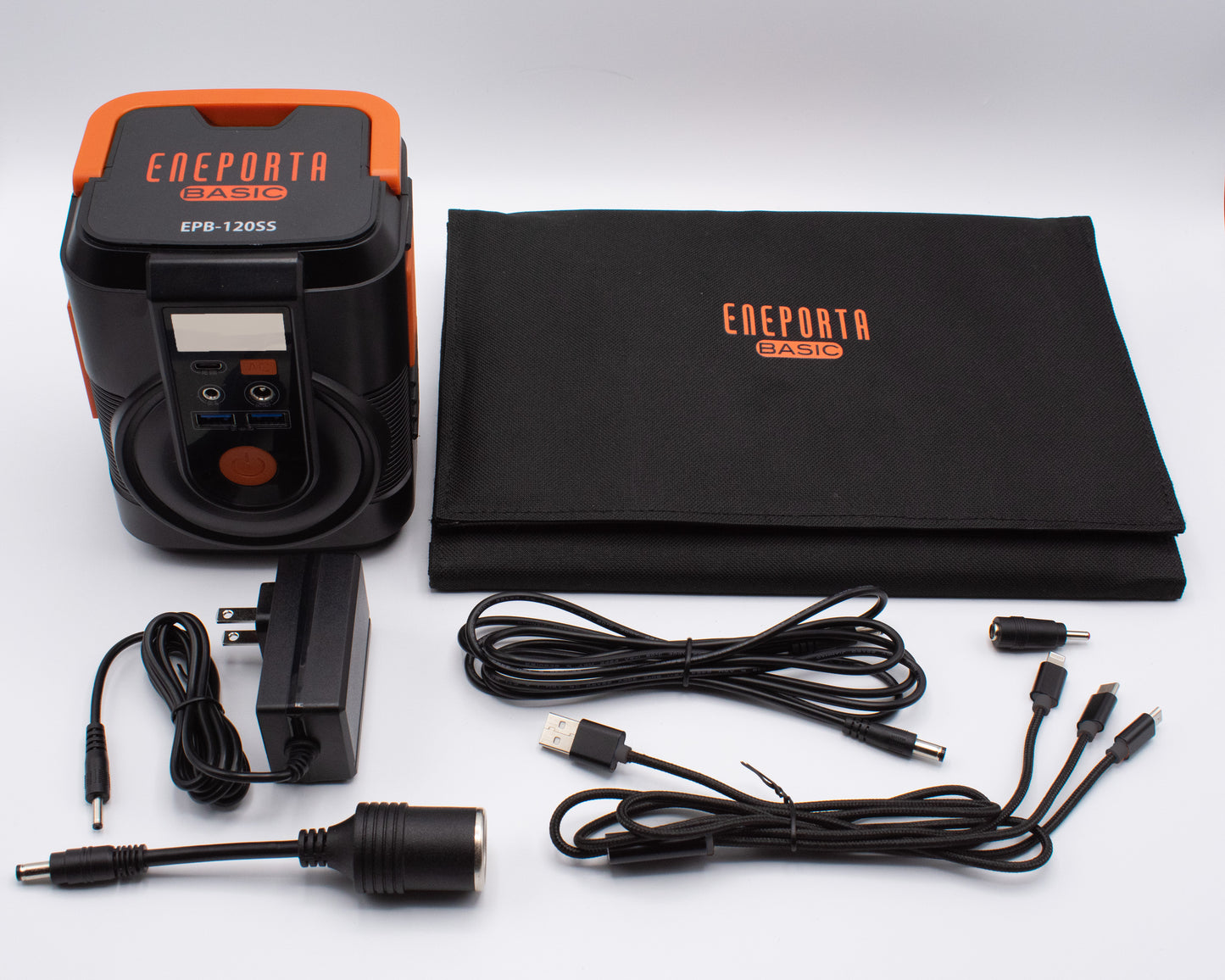 簡単ポータブル電源＋ソーラーパネルセット【EPB-120SS】