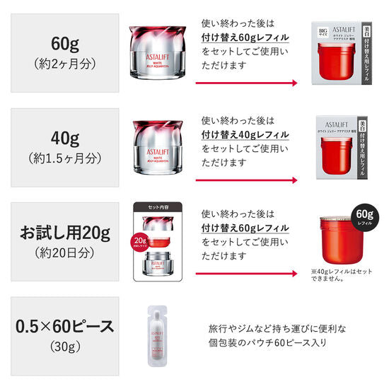 アスタリフトホワイト ジェリー アクアリスタ 40g(付替用レフィル)